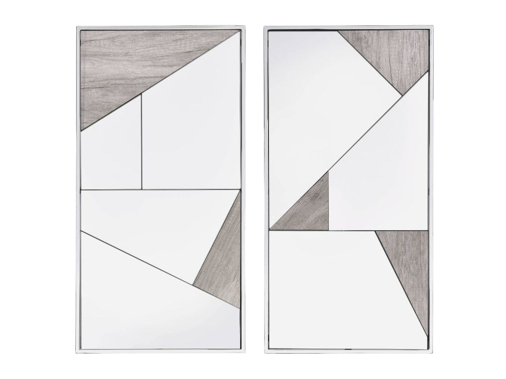 Chafik Mirrored, Chrome & Accent Mirror (Wall) - Ornate Home