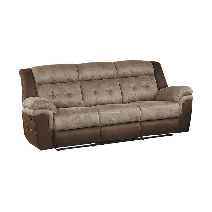 Chai Brown Double Reclining Sofa - Ornate Home