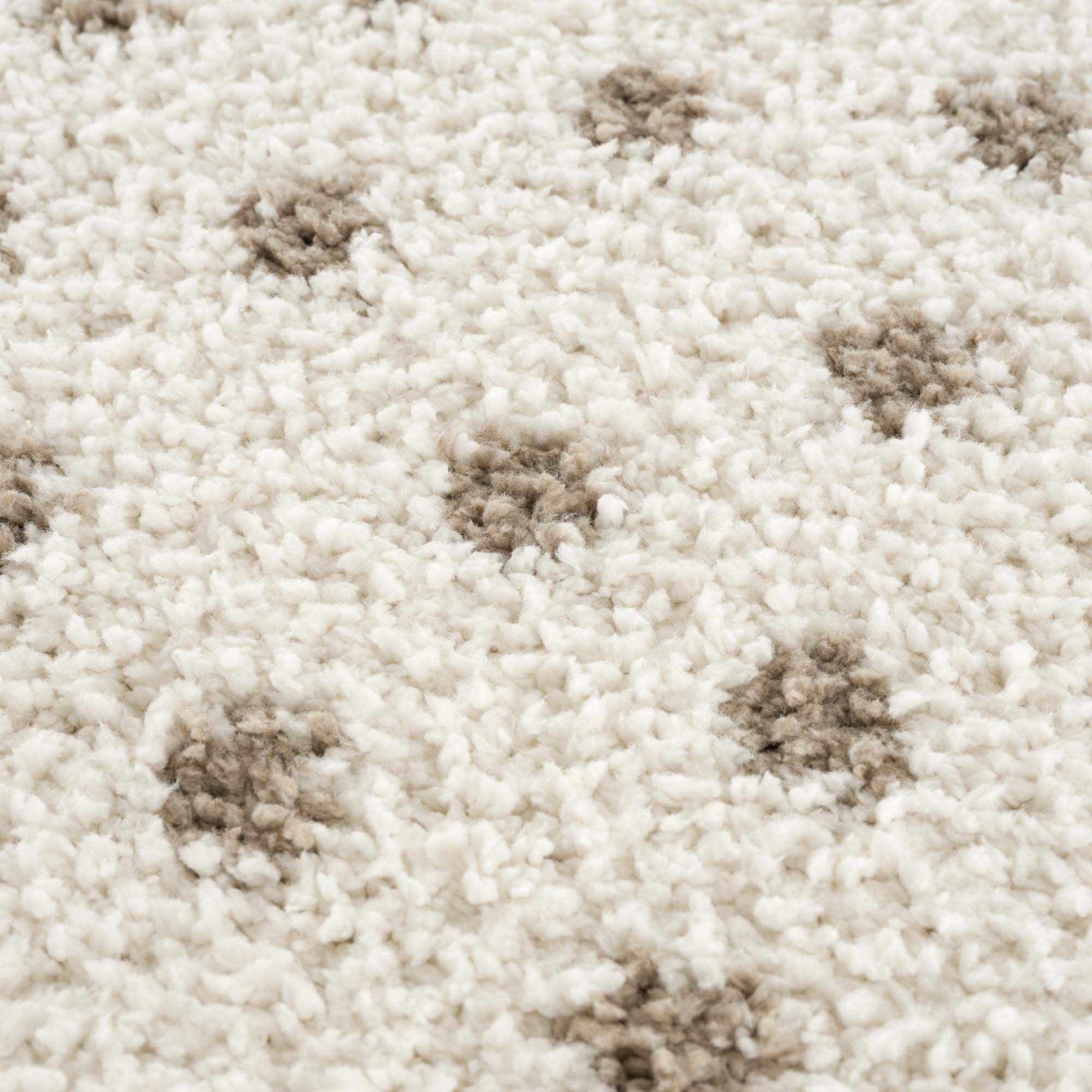 Chaia Dotted Cream & Brown Plush Rug - Ornate Home