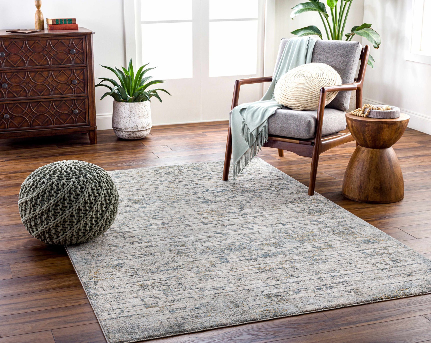 Chaka Textured Rug with Fringes - Ornate Home