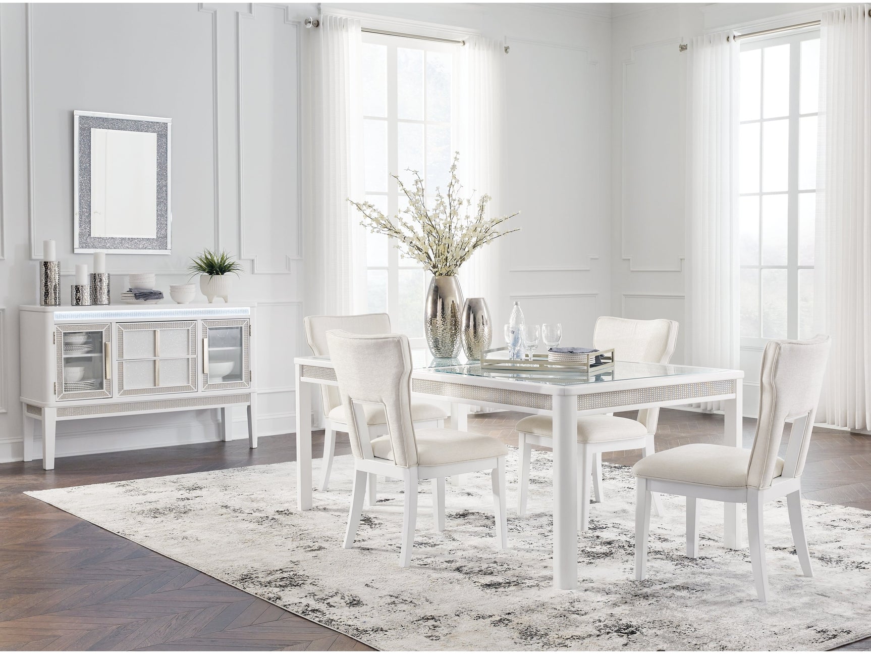 Chalanna Dining Table and 4 Chairs (Online Special Price) - Ornate Home