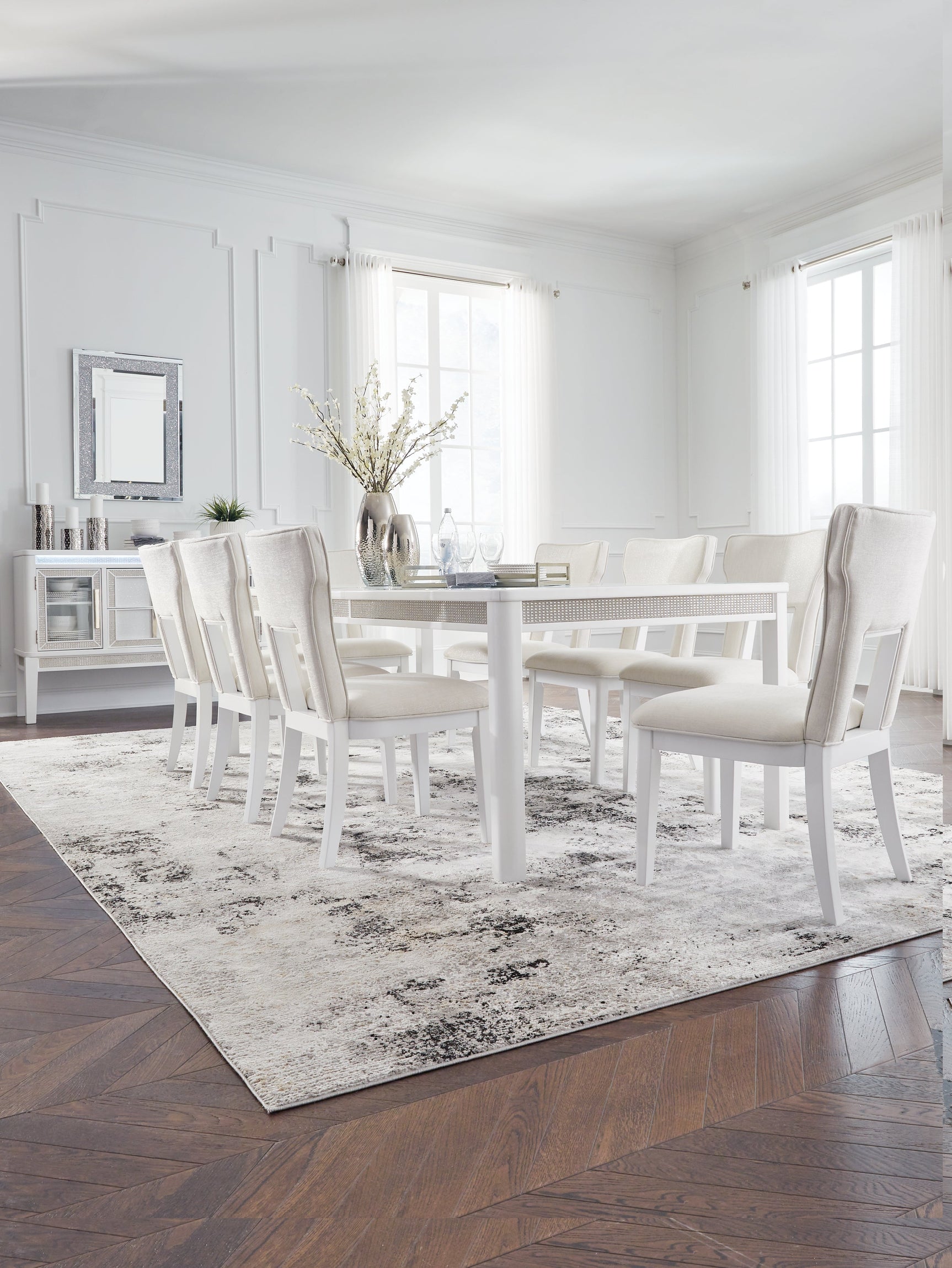 Chalanna Dining Table and 8 Chairs (Online Special Price) - Ornate Home