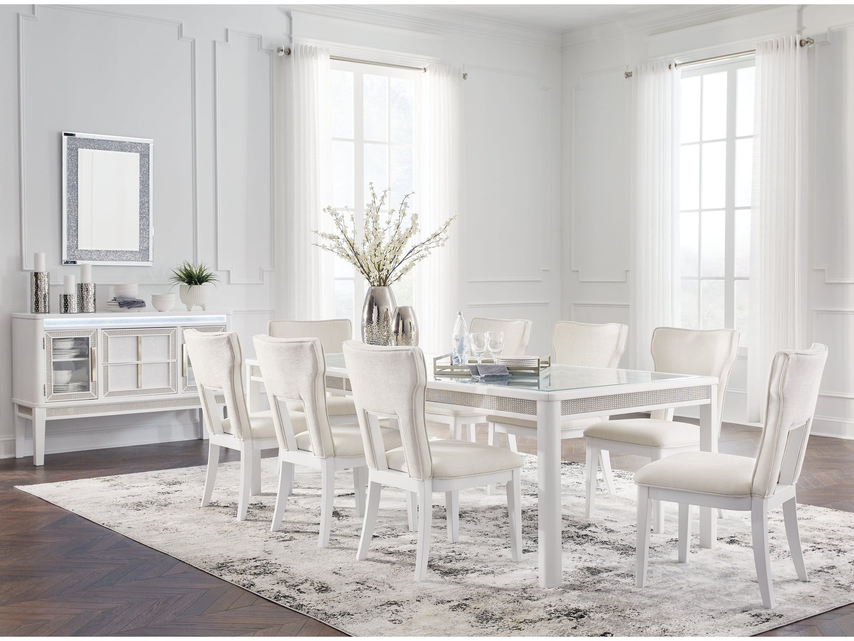 Chalanna Dining Table and 8 Chairs - Ornate Home