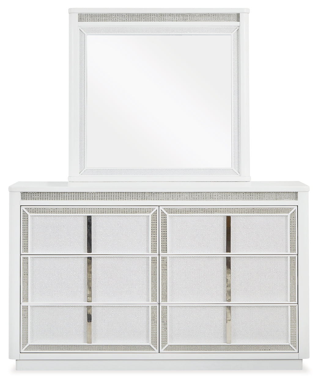 Chalanna White Dresser and Mirror (Online Special Price) - Ornate Home