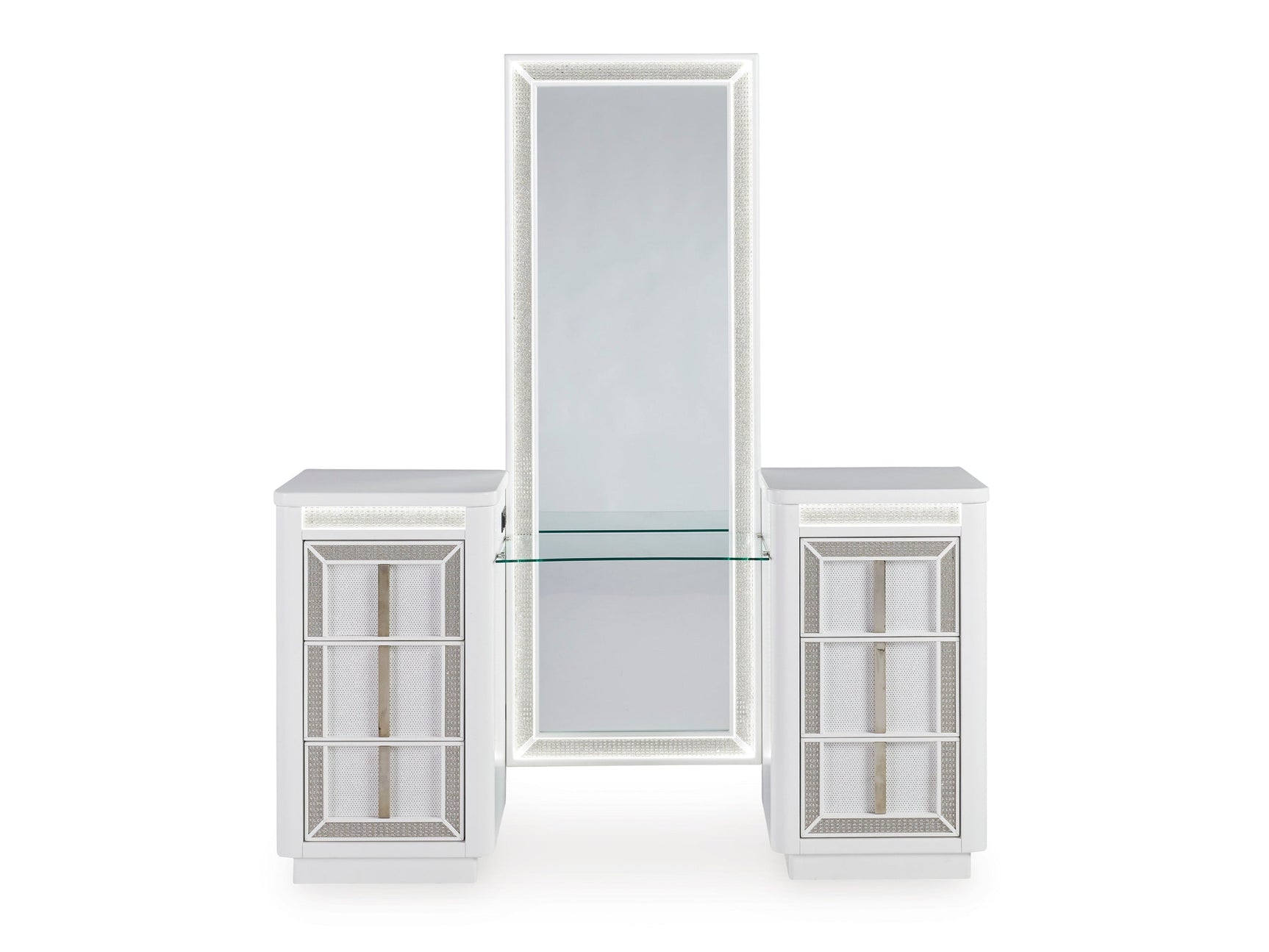 Chalanna White Vanity with Mirror (Online Special Price) - Ornate Home