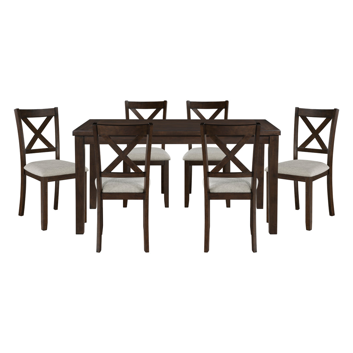 Challis Brown 7-Piece Pack Dinette Set - Ornate Home