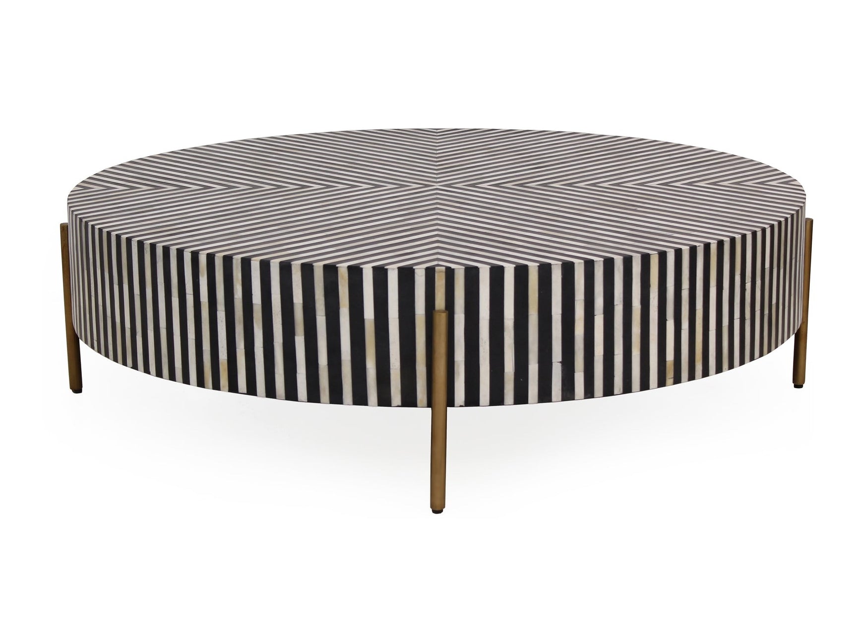 Chameau Black/White Large Coffee Table - Ornate Home