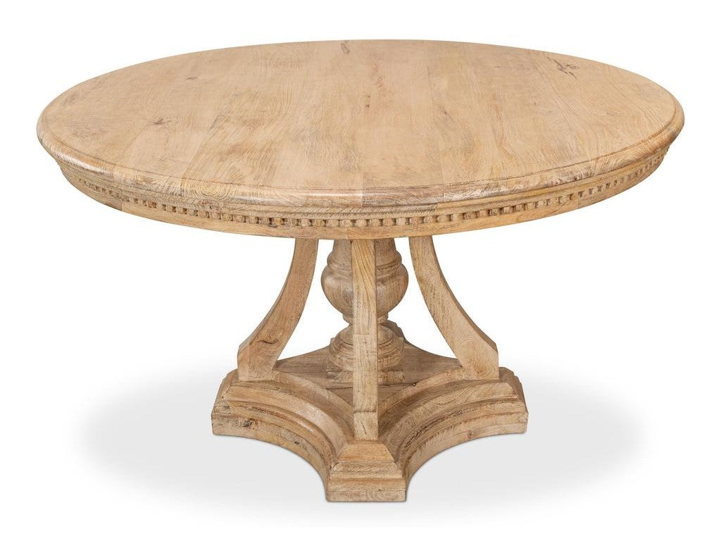 Chantal Natural Pedestal Dining Table - Ornate Home