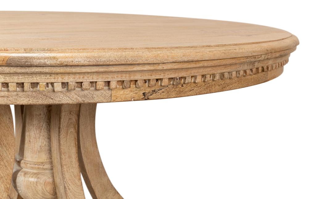 Chantal Natural Pedestal Dining Table - Ornate Home