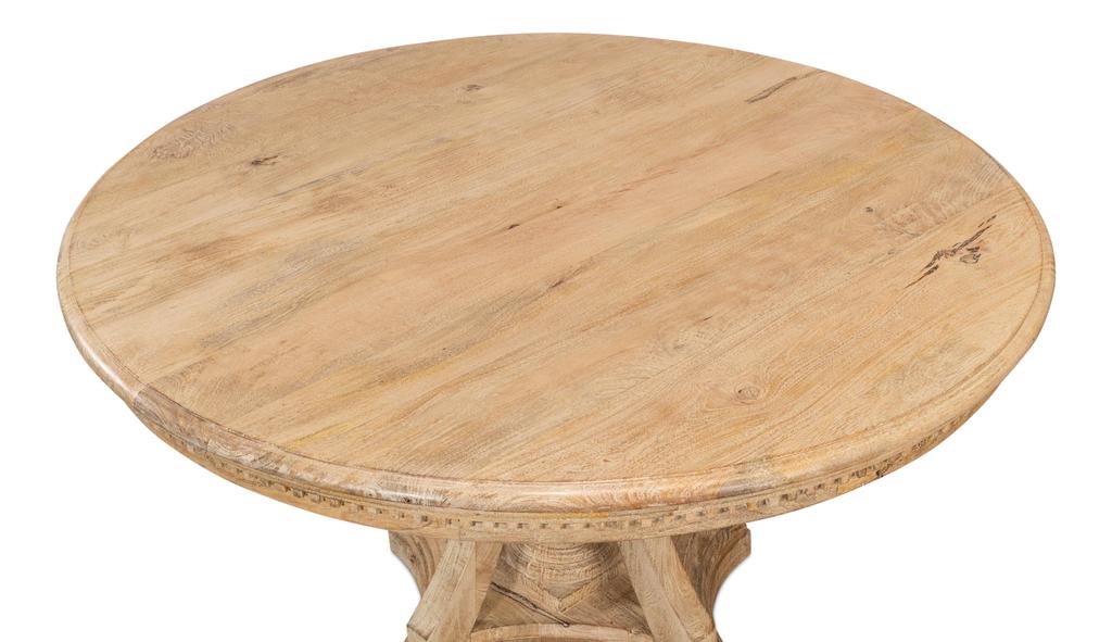 Chantal Natural Pedestal Dining Table - Ornate Home