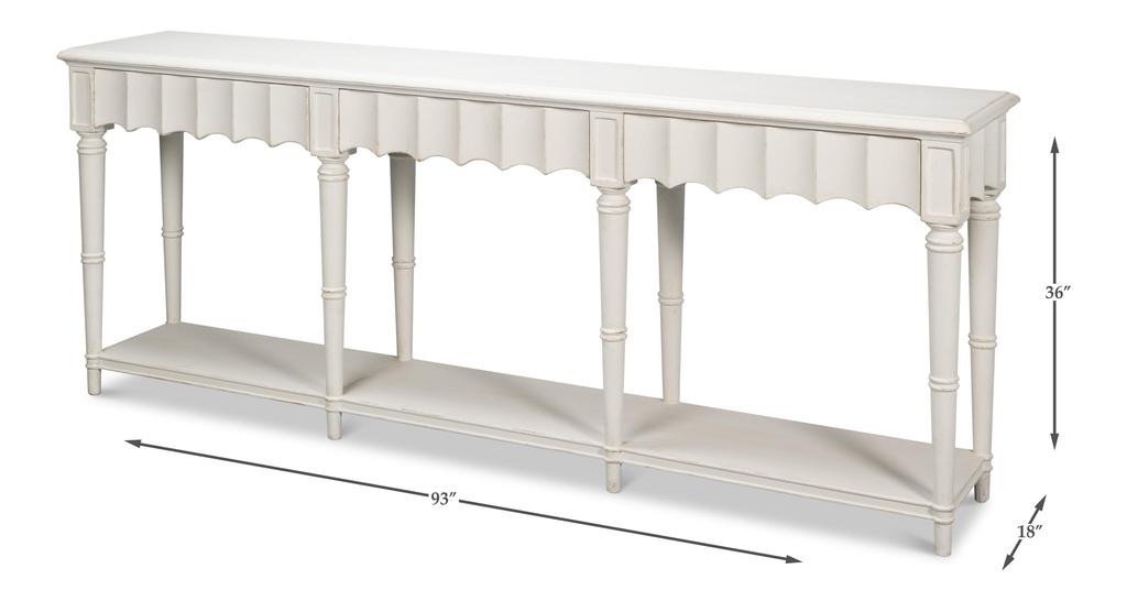 Chantal White Console Table - Ornate Home