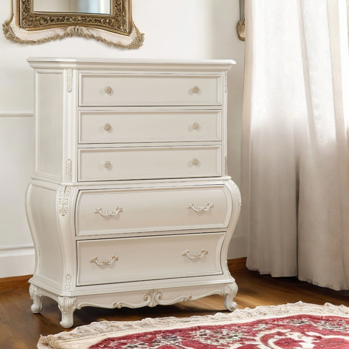 Chantelle Pearl White Chest - Ornate Home