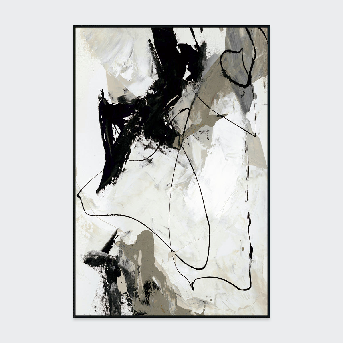 Chaos II White Painting Art by Buddy Whitlock - Ornate Home