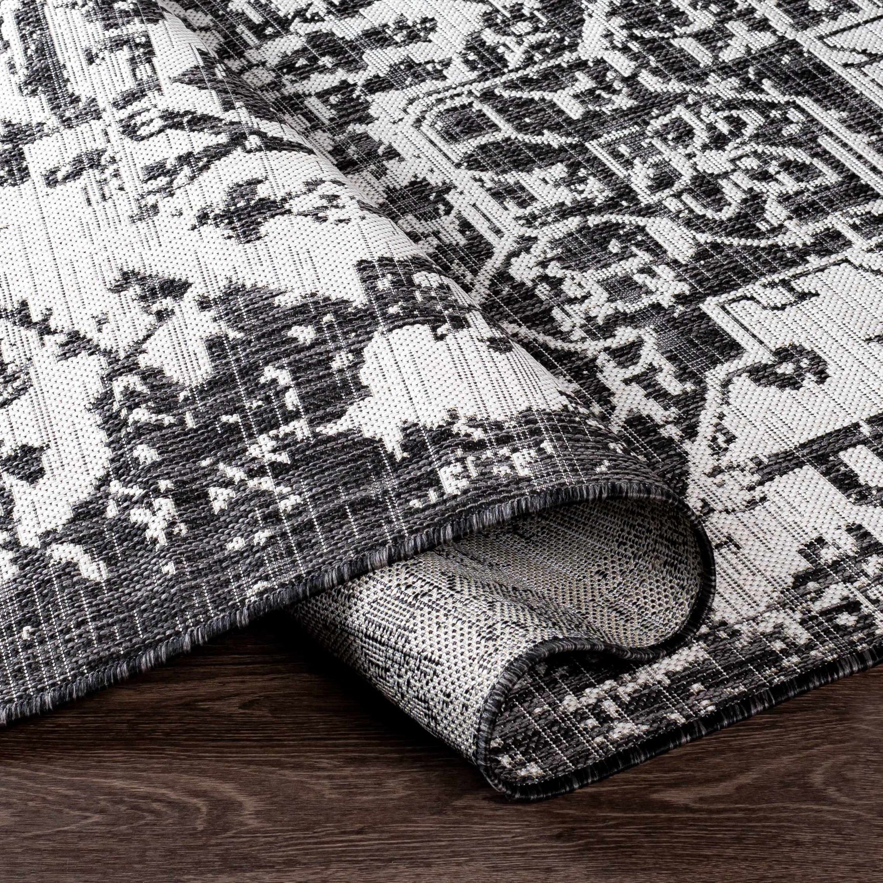 Charcoal Kilmacolm Indoor & Outdoor Area Rug - Clearance - Ornate Home