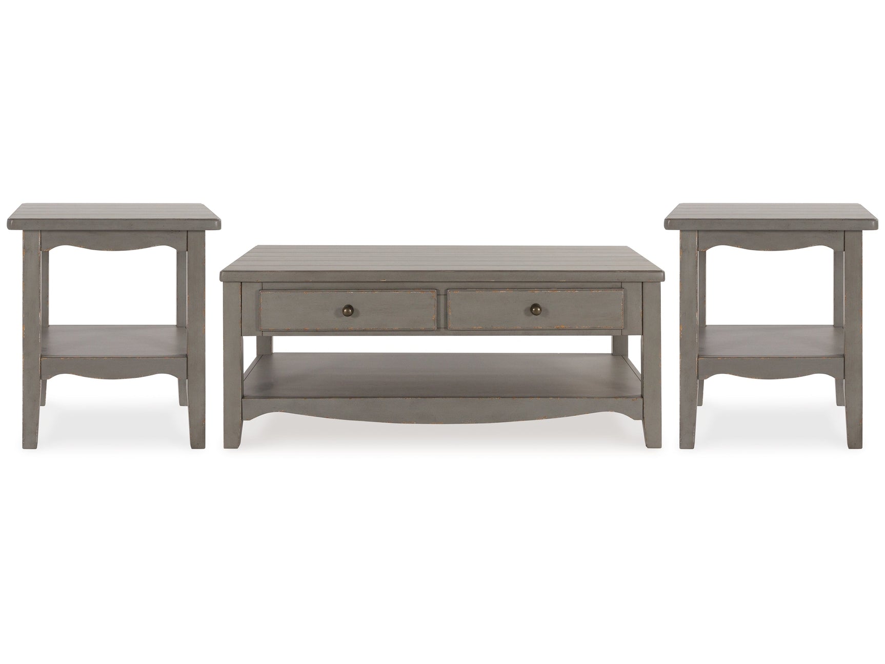 Charina Gray Coffee Table and 2 End Tables - Ornate Home