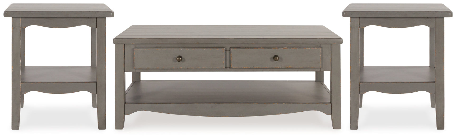 Charina Gray Coffee Table and 2 End Tables - Ornate Home