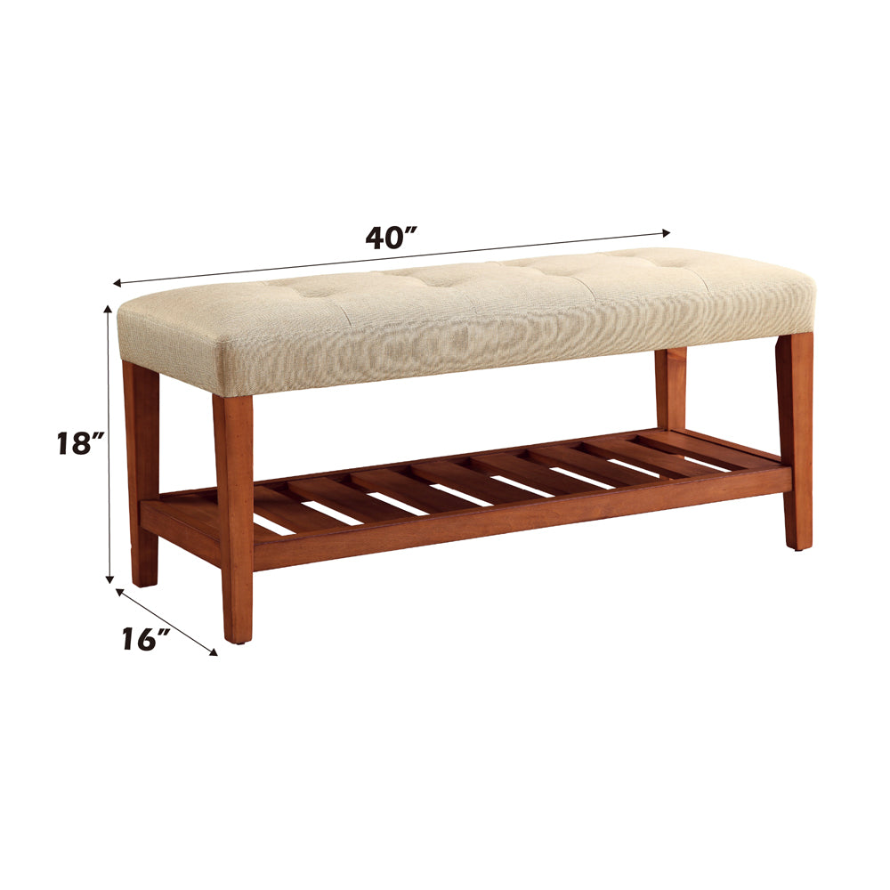 Charla Beige Bench - Ornate Home