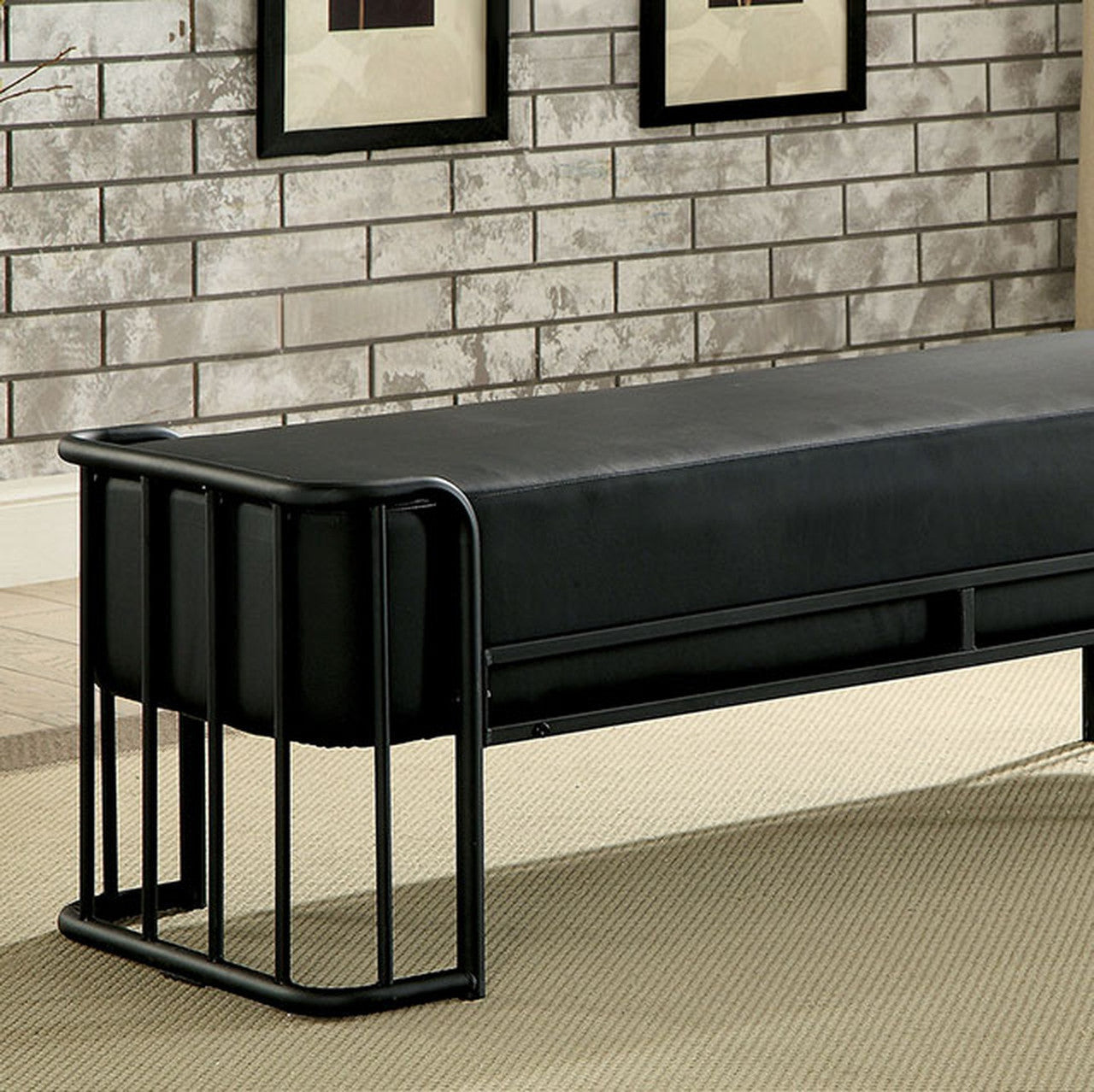 Charla Black Bench - Ornate Home
