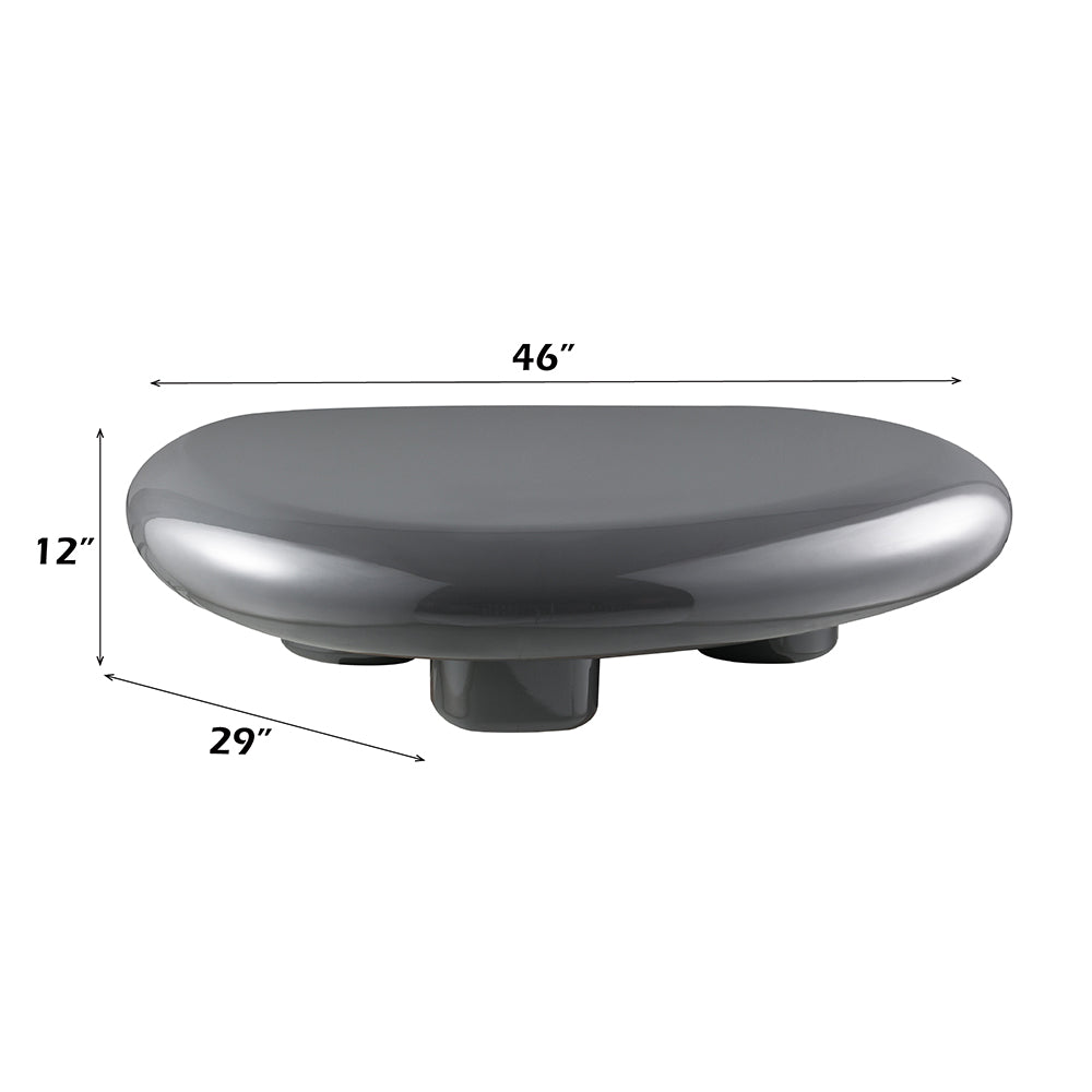 Charlene Gray High Gloss Coffee Table - Ornate Home