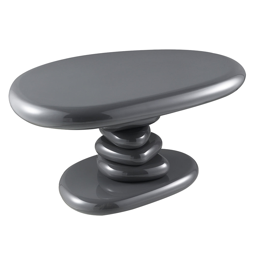 Charlene Gray High Gloss End Table - Ornate Home