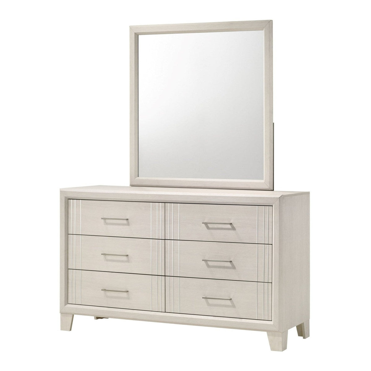 white christmas dresses Crown Mark Charlie Cream Dresser & Mirror