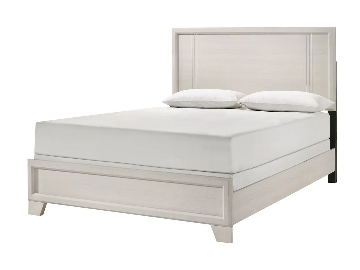 Charlie Cream Queen Panel Bed - Ornate Home