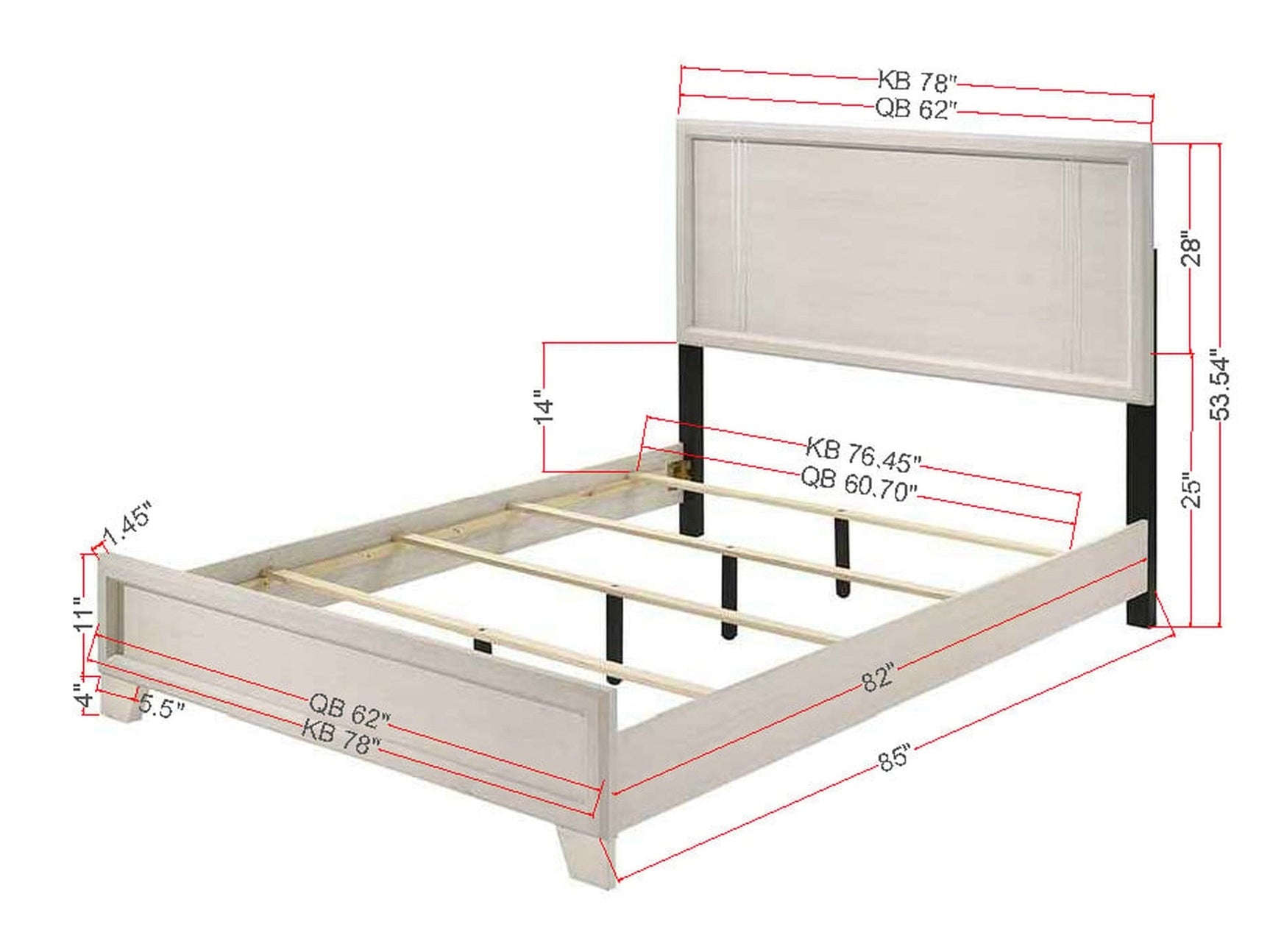 Charlie Cream King Panel Bed - Ornate Home