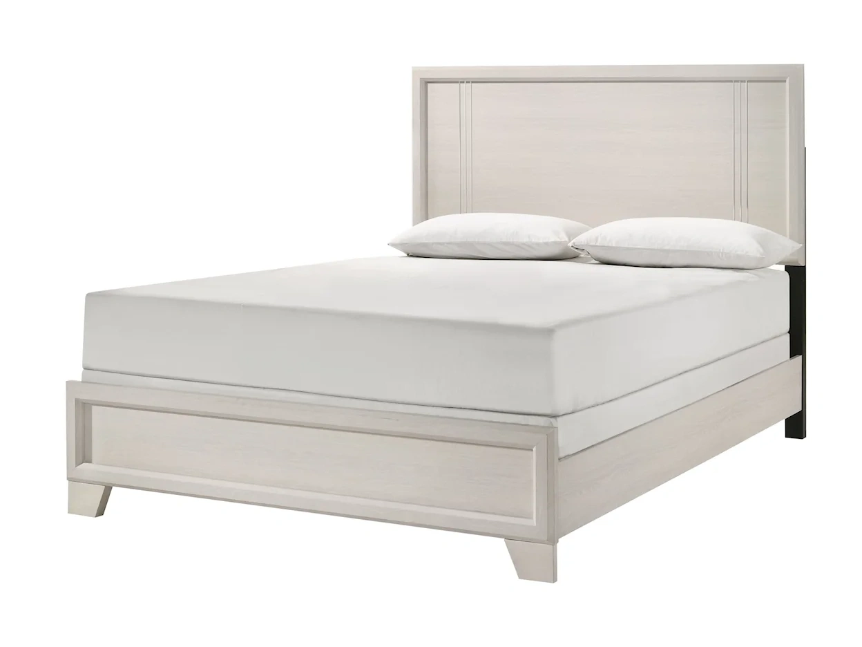 Charlie Cream Queen Panel Bed - Ornate Home