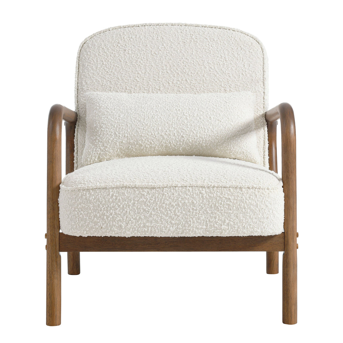 Charlie Ivory Boucle Upholstered Armchair - Ornate Home