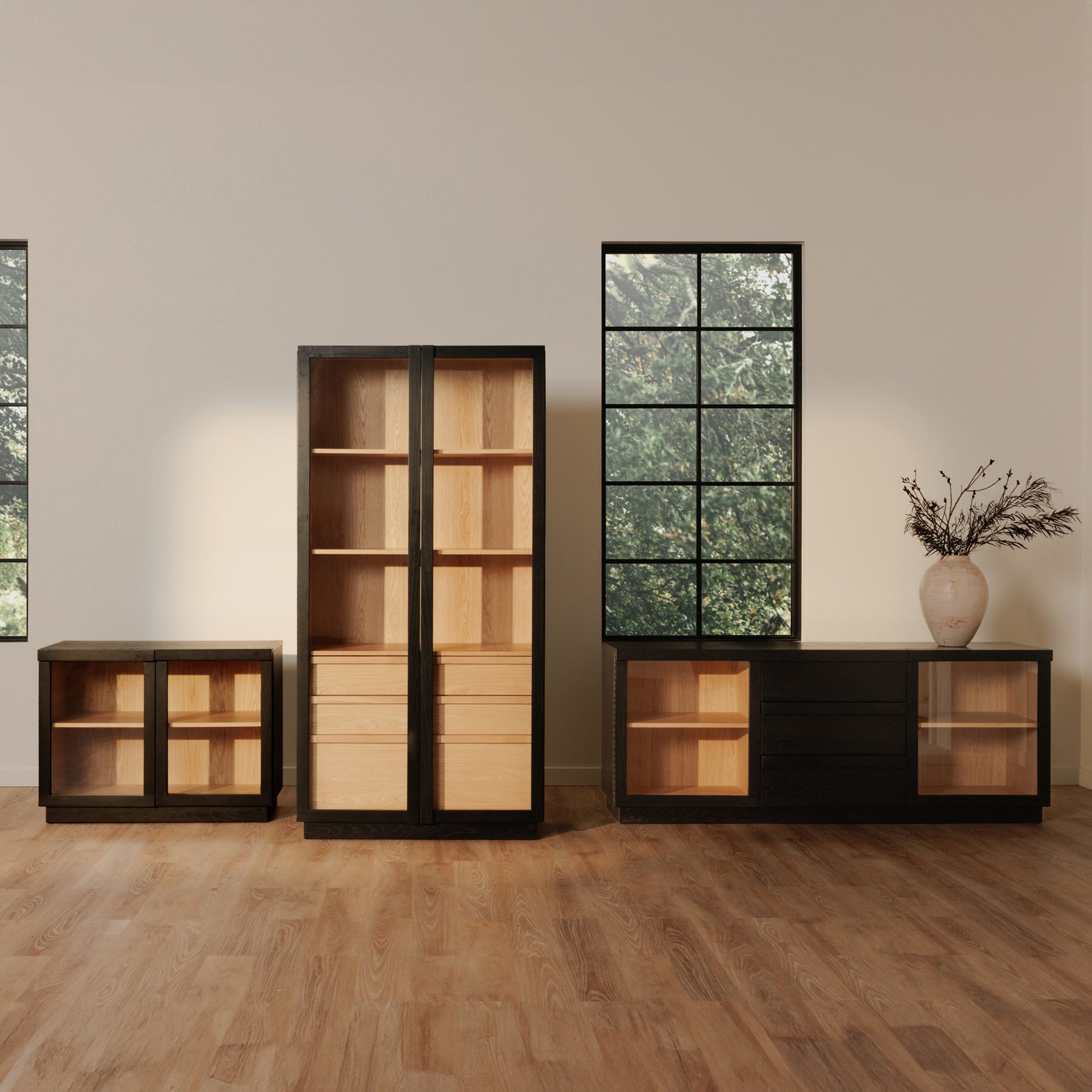 Charlotte Black Tall Cabinet - Ornate Home