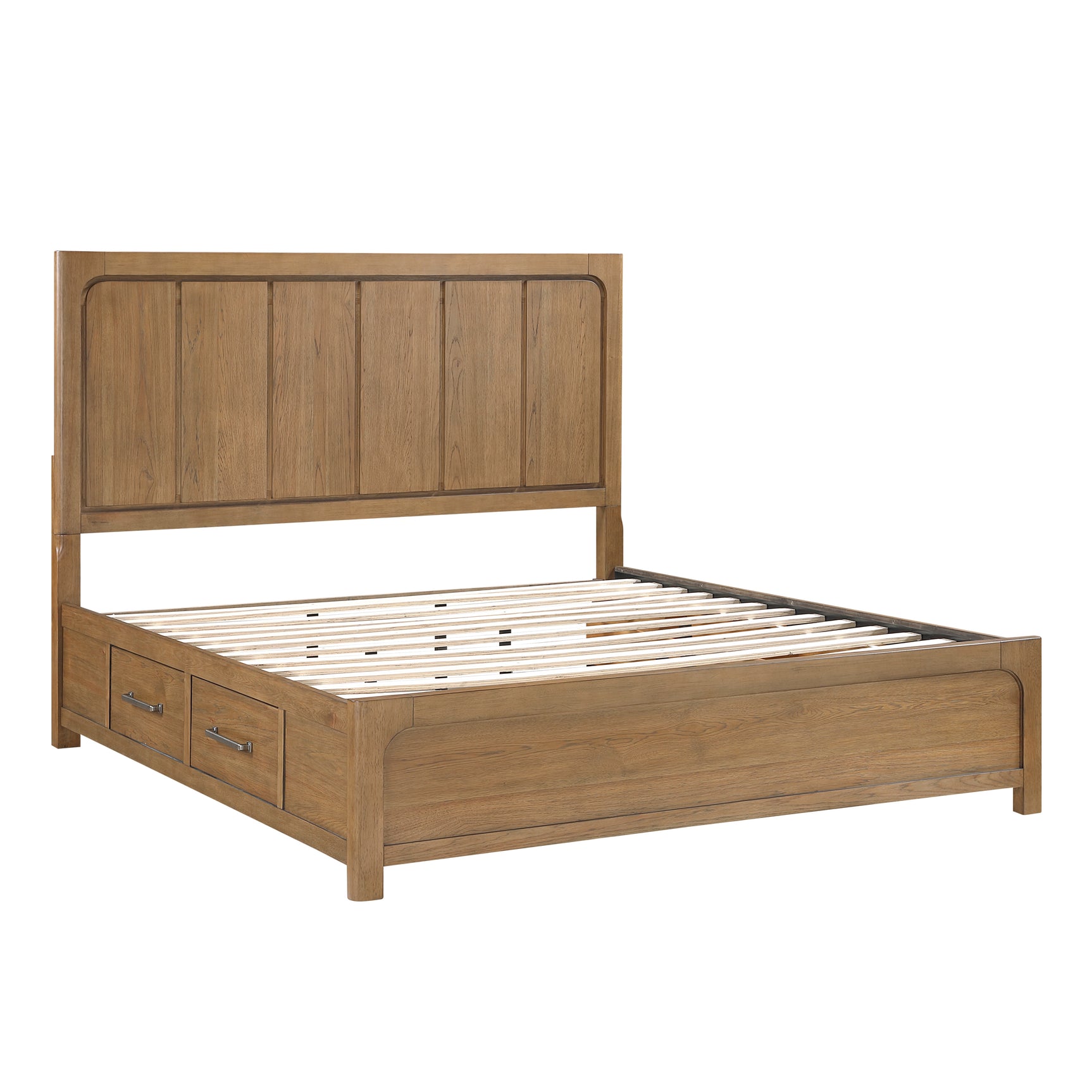 Charlotte Light Brown Eastern King Platform Bed - Ornate Home