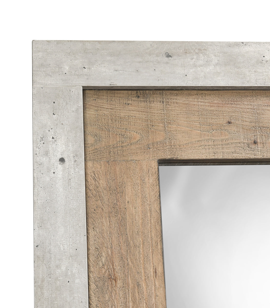 Charlotte Natural/Weathered Cement Mirror - Ornate Home