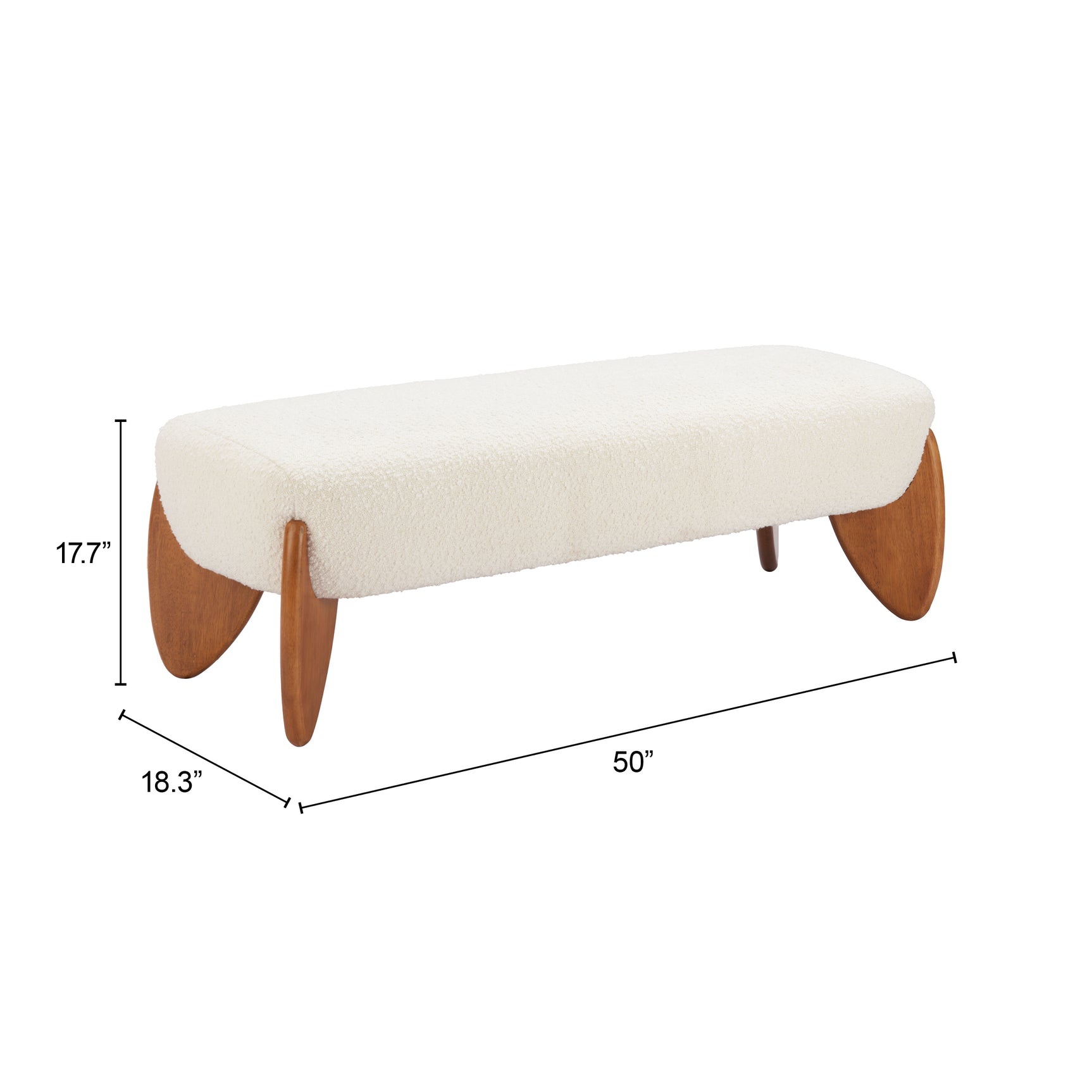 Charm Ivory Bench - Ornate Home