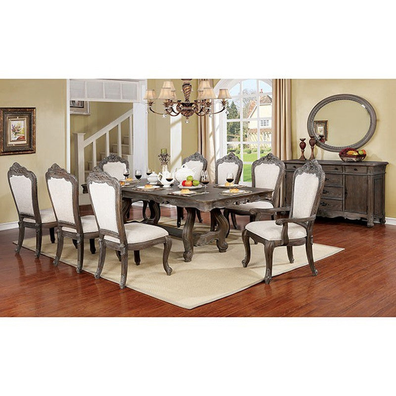 Charmaine Antique Brushed Gray Side Chair (Set of 2) - Ornate Home