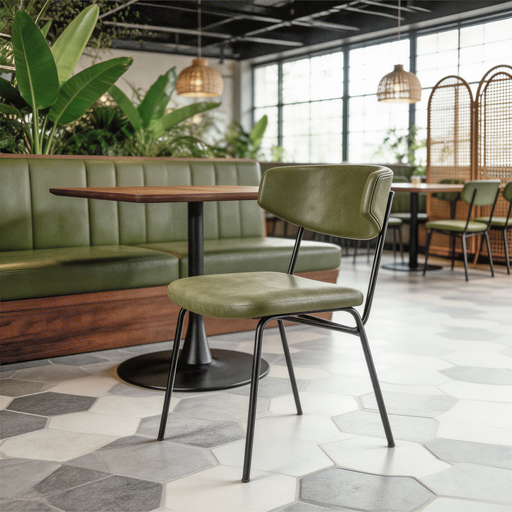 Charon Green Dining Chair (Set of 2)