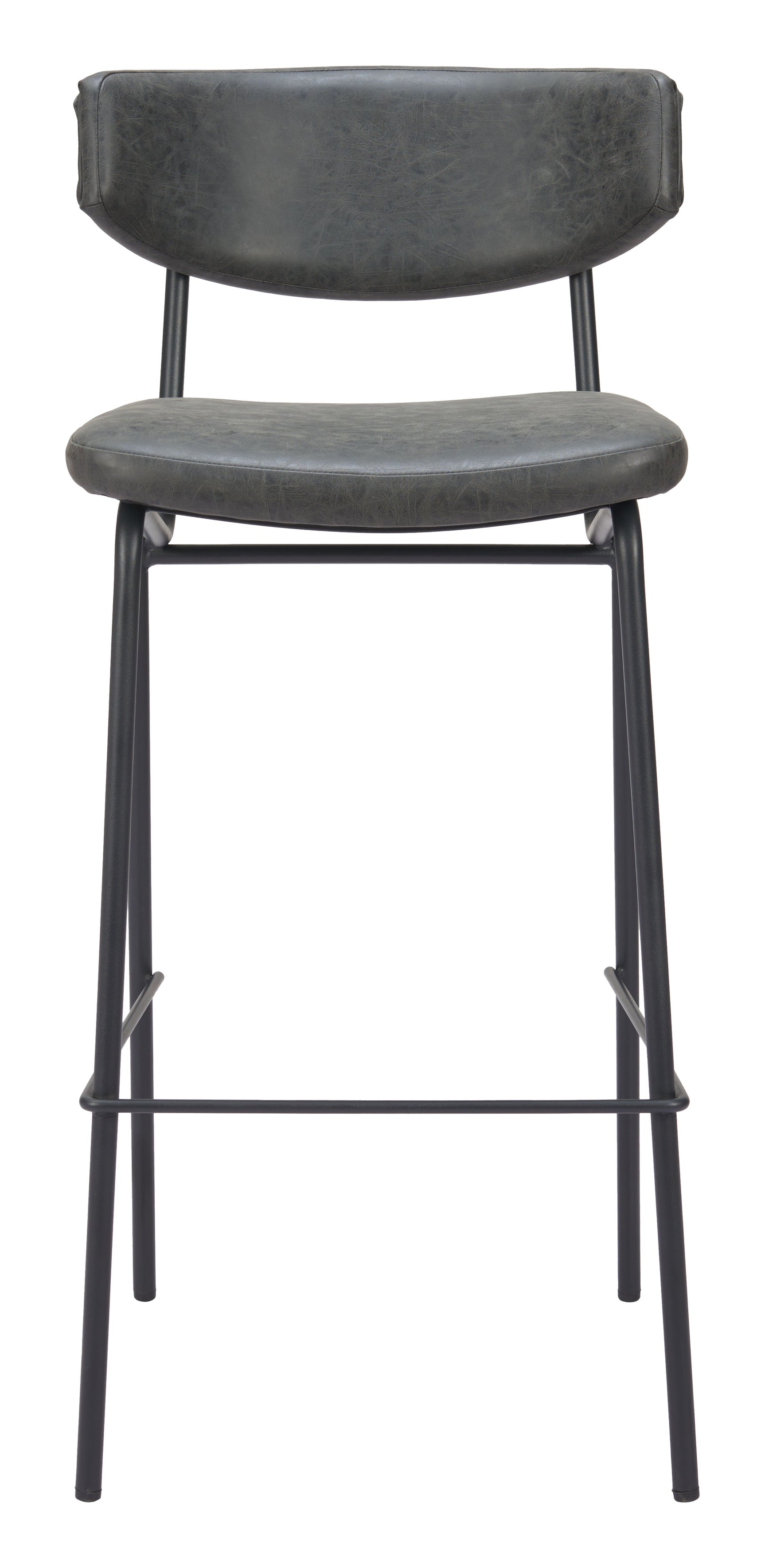 Charon Vintage Black Barstool (Set of 2) - Ornate Home