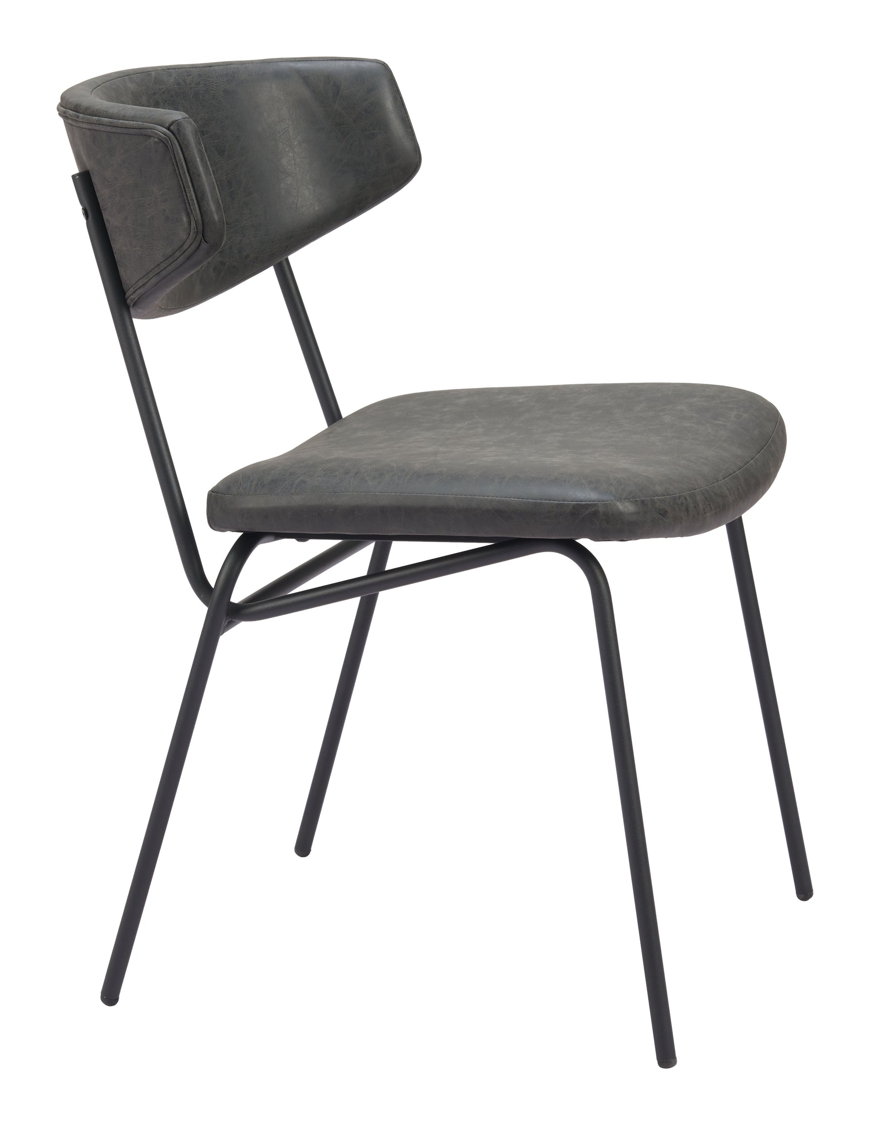 Charon Vintage Black Dining Chair (Set of 2) - Ornate Home