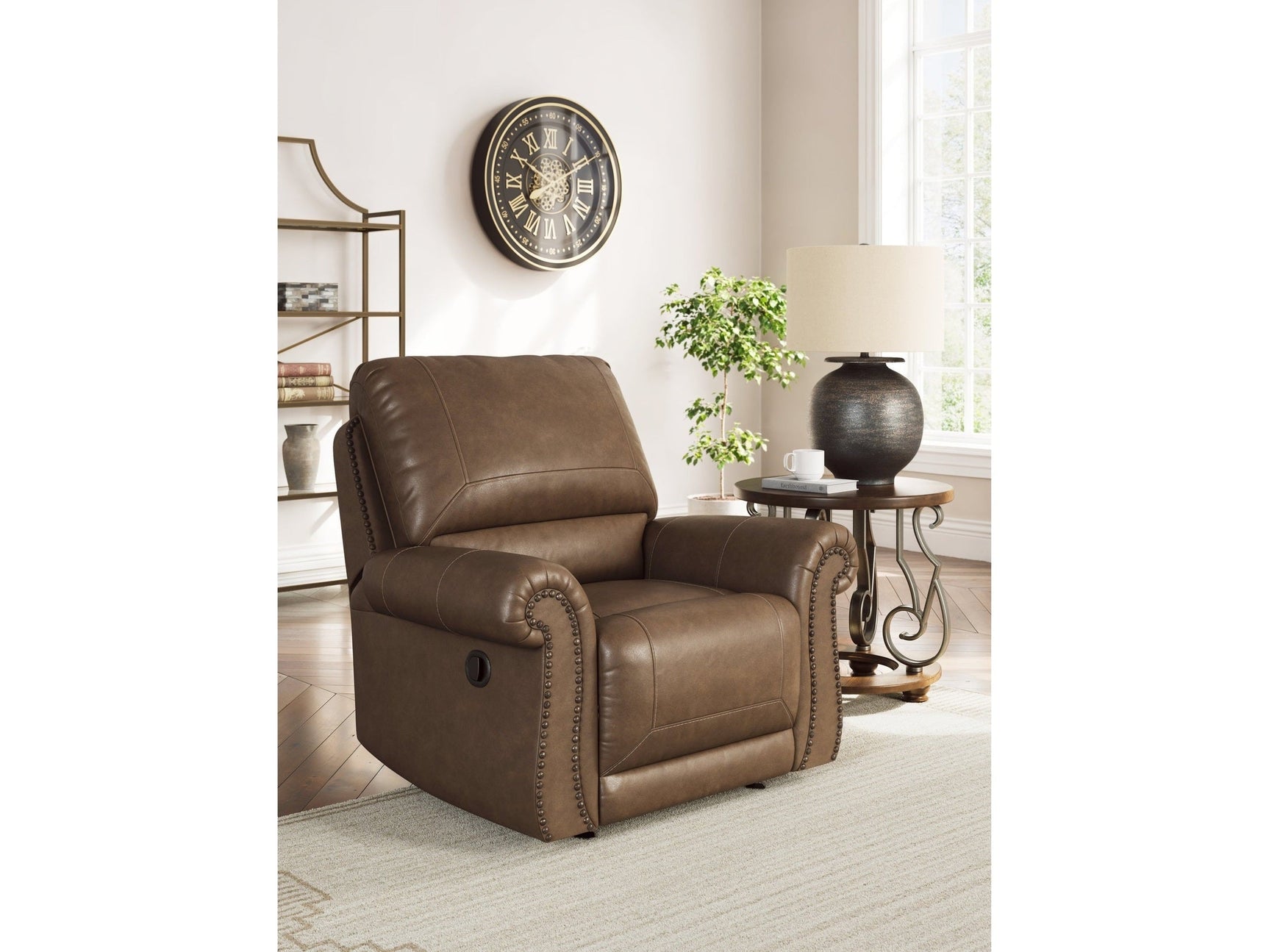 Chasemore Earth Swivel Glider Recliner (Online Special Price) - Ornate Home