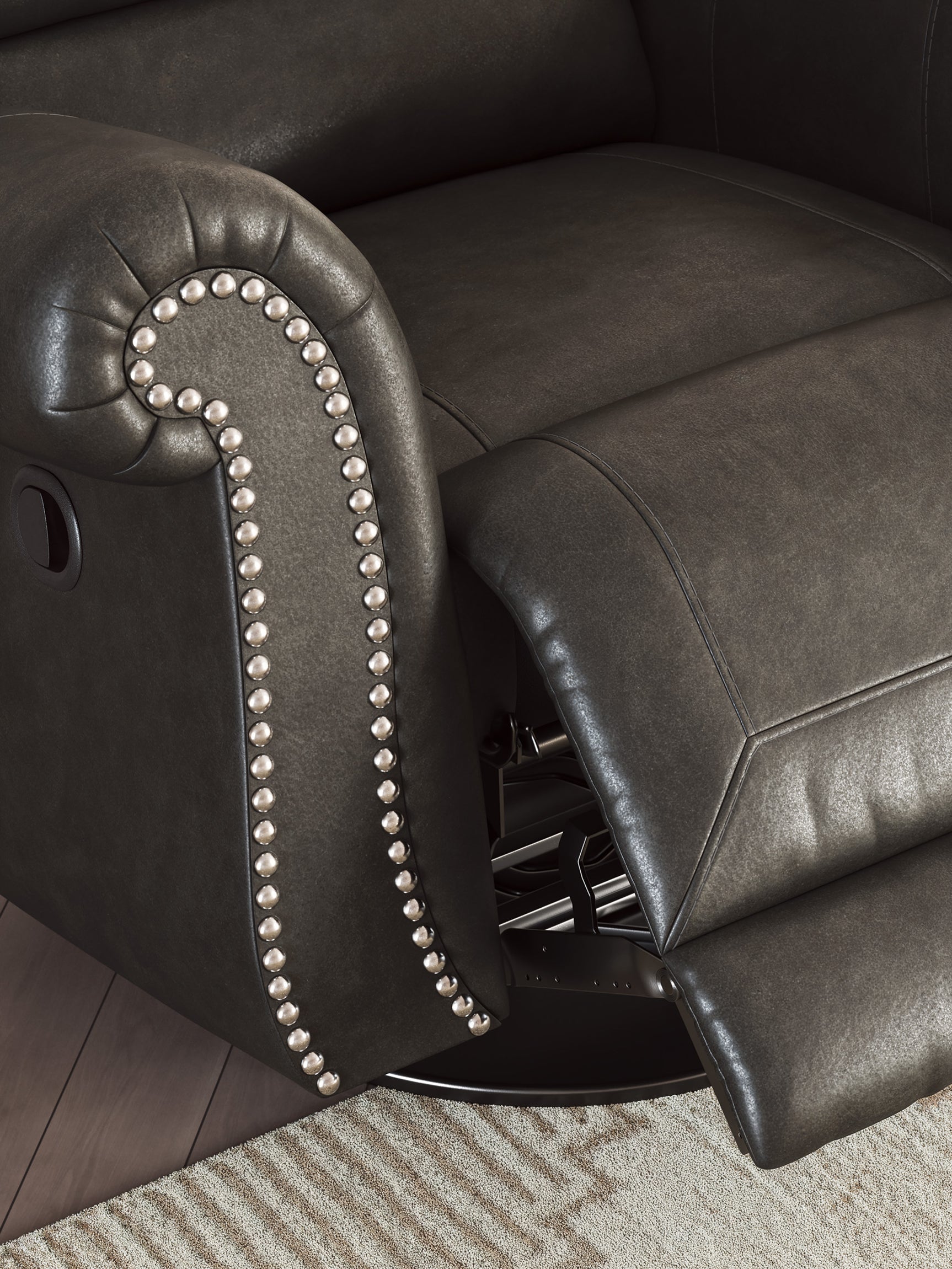 Chasemore Granite Swivel Glider Recliner - Ornate Home