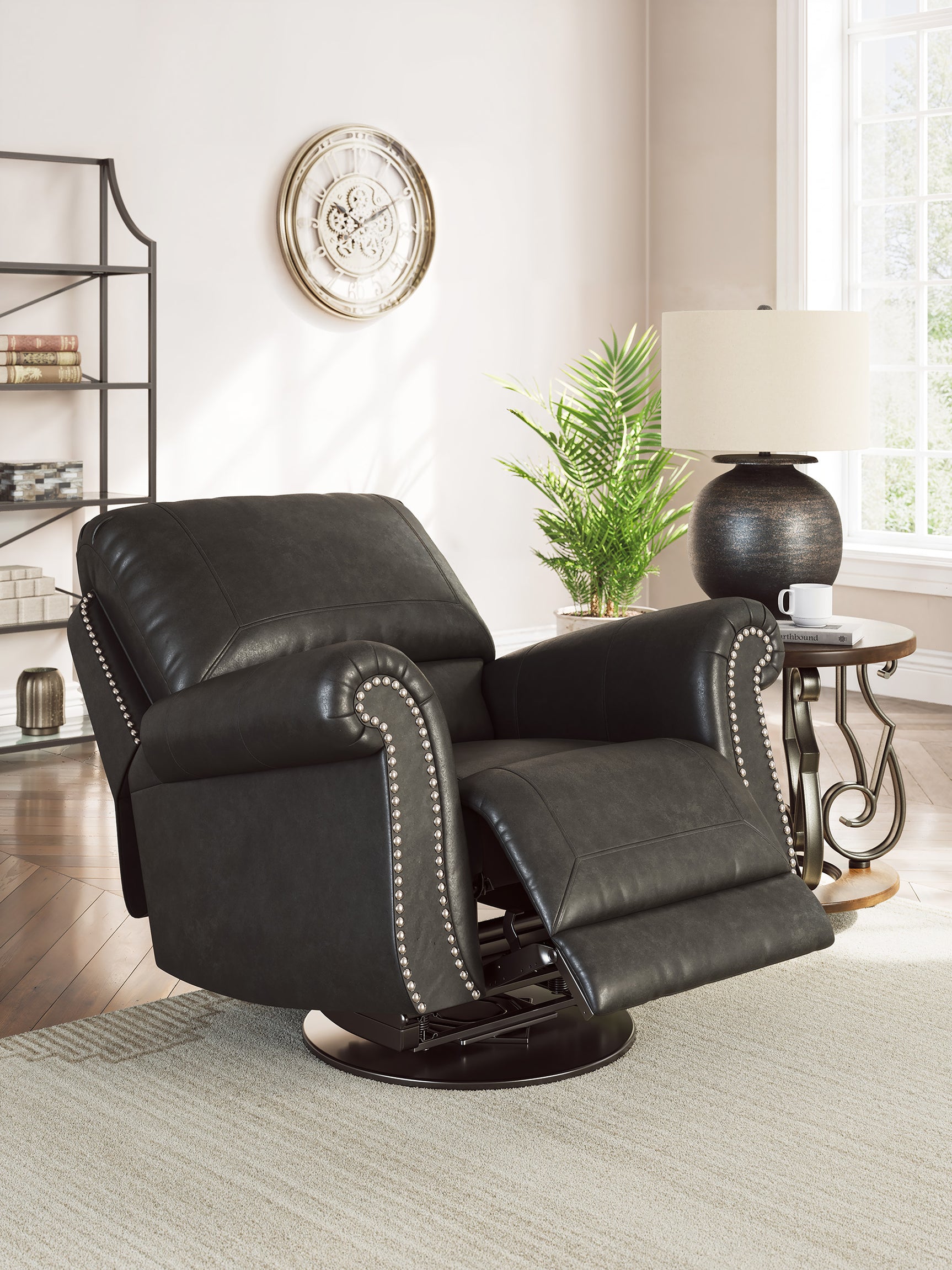 Chasemore Granite Swivel Glider Recliner (Online Special Price) - Ornate Home