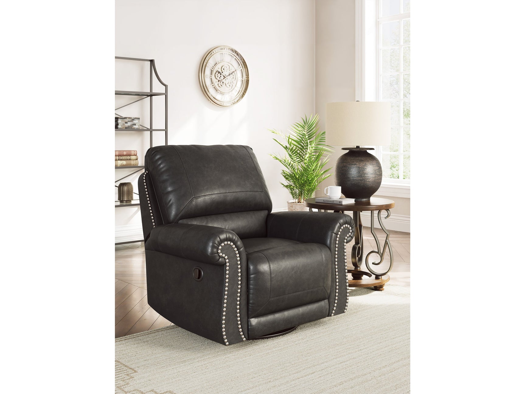 Chasemore Granite Swivel Glider Recliner (Online Special Price) - Ornate Home