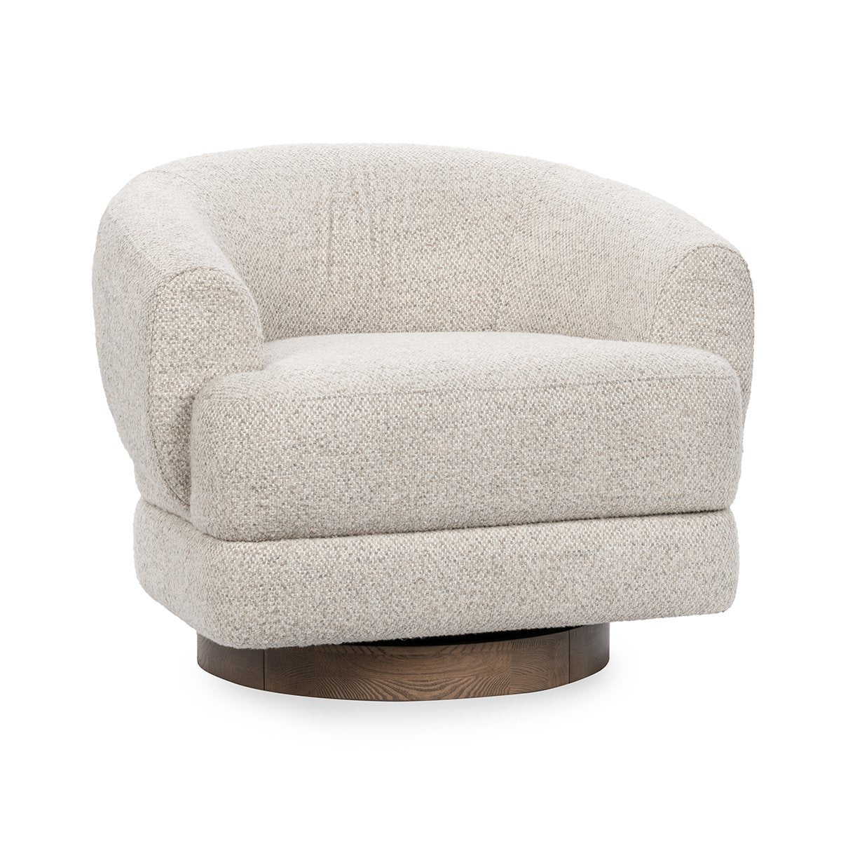 Chassia Dusty Beige Swivel Chair - Ornate Home