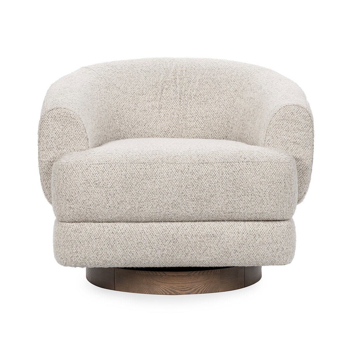 Chassia Dusty Beige Swivel Chair - Ornate Home