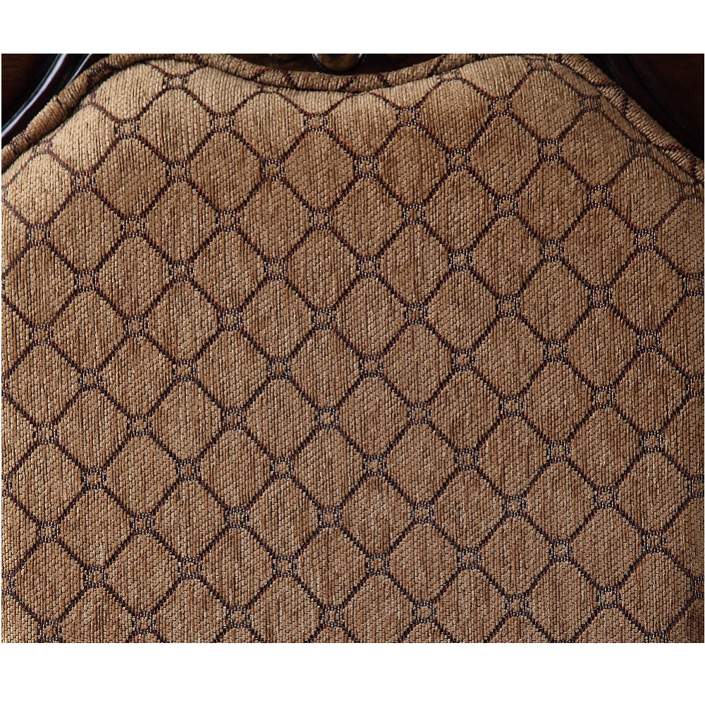 Chateau De Ville Fabric & Cherry Arm Chair - Ornate Home
