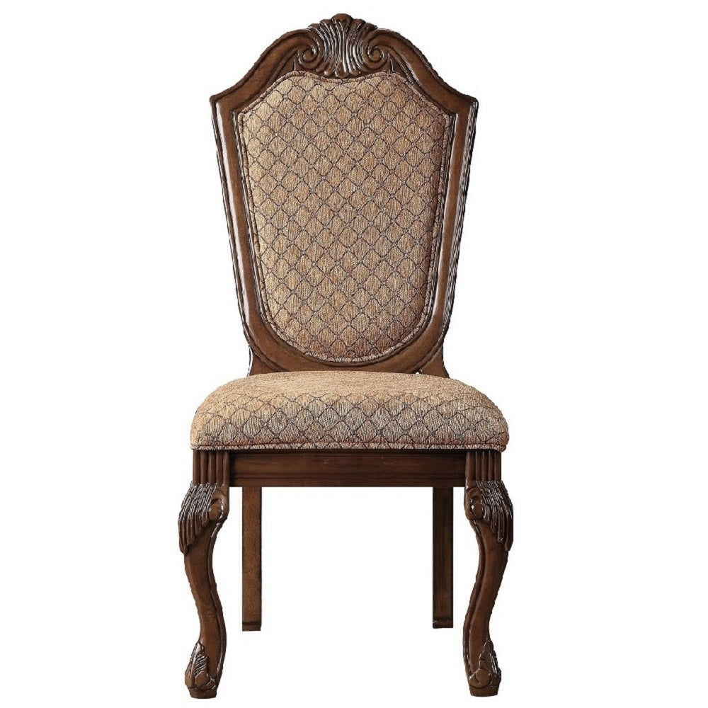 Chateau De Ville Fabric & Cherry Side Chair - Ornate Home