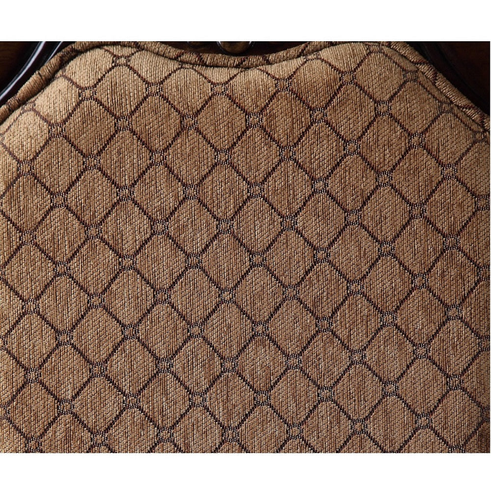 Chateau De Ville Fabric & Espresso Arm Chair - Ornate Home