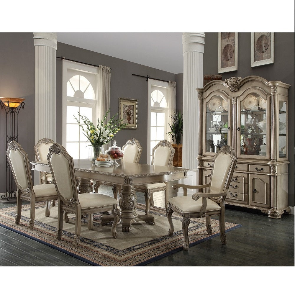 Chateau de Ville Antique White Dining Table - Ornate Home