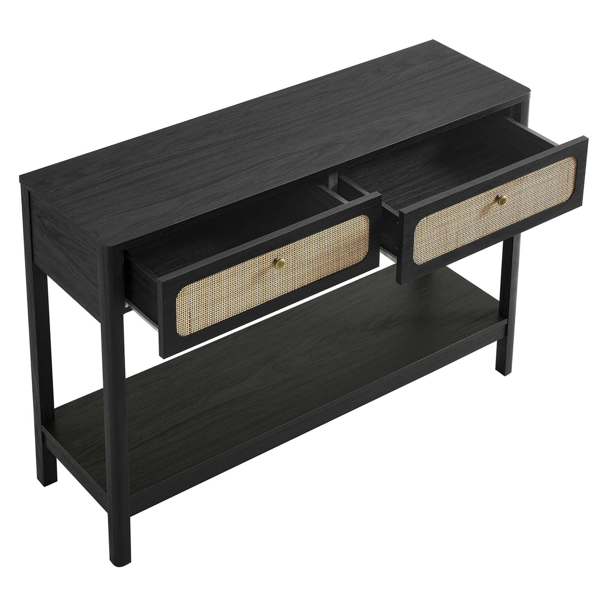 Chaucer Black Wood Entryway Console Table - Ornate Home
