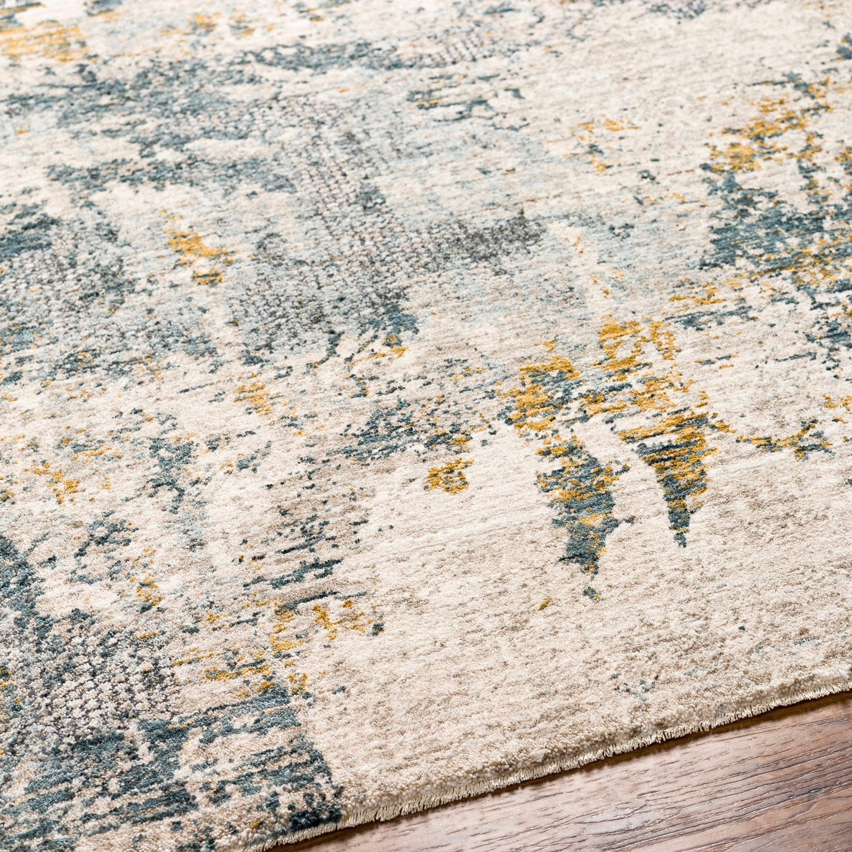 Chaya Textured Abstract Rug with Fringes - Ornate Home