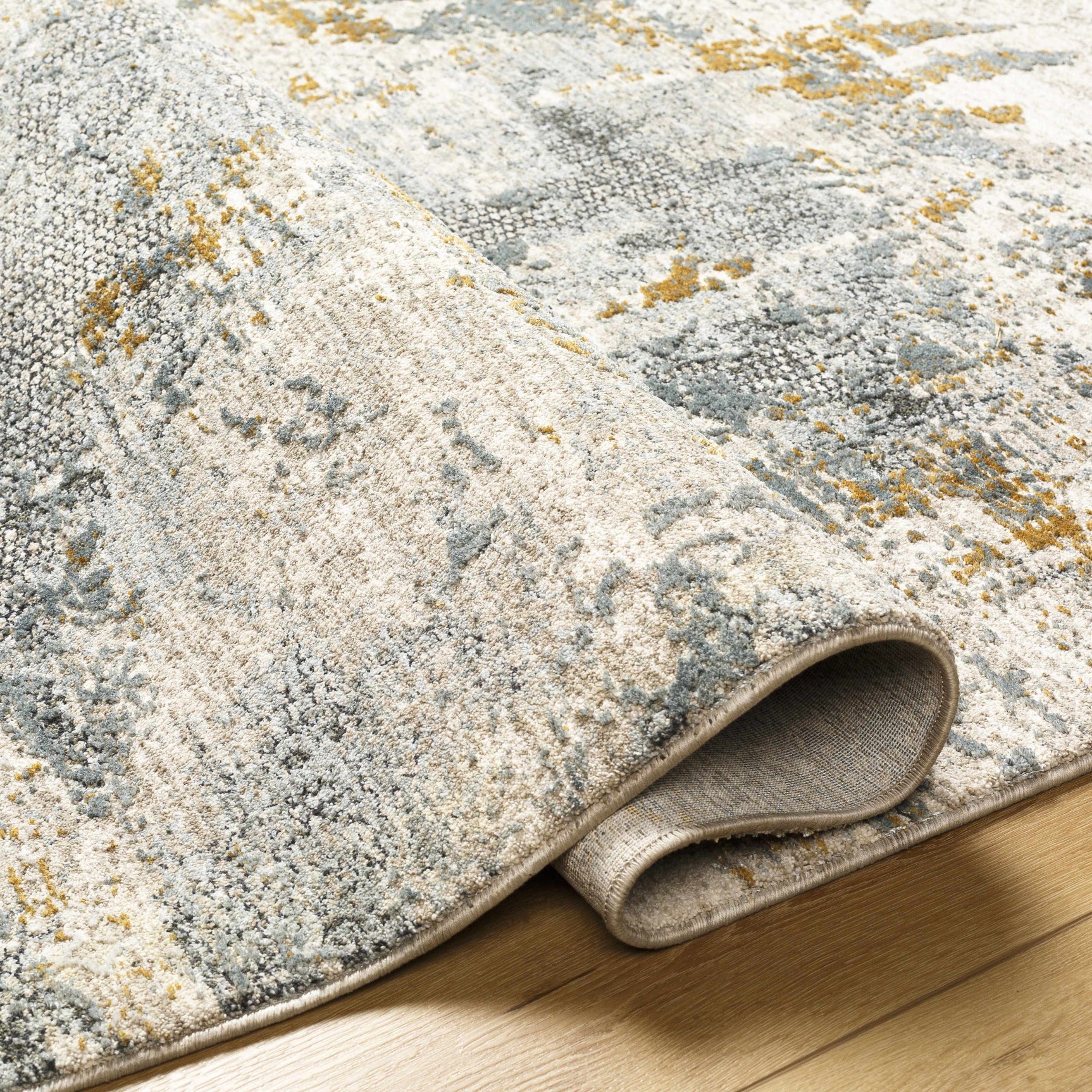 Chaya Textured Abstract Rug with Fringes - Ornate Home